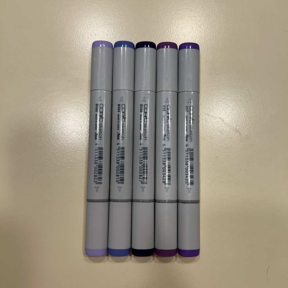 Copic Sketch Marker Set of 5 in Purple